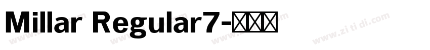 Millar Regular7字体转换
